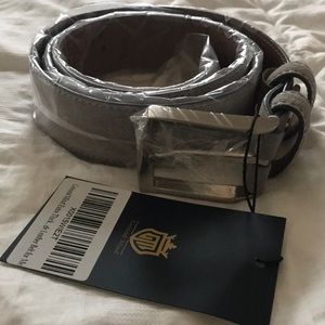 Grey suede men’s belt